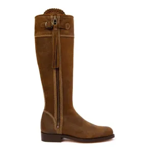 Penelope Chilvers Riding Tassel Oiled Suede Ladies Boot - Tan