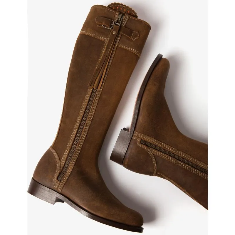 Penelope Chilvers Riding Tassel Oiled Suede Ladies Boot - Tan