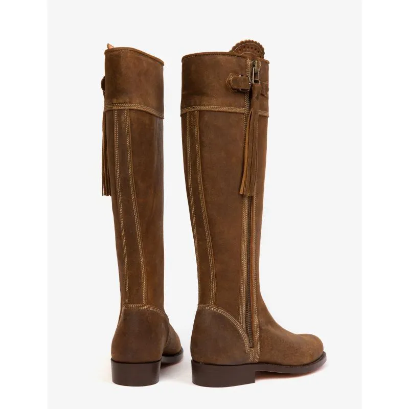 Penelope Chilvers Riding Tassel Oiled Suede Ladies Boot - Tan