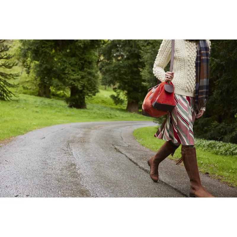 Penelope Chilvers Riding Tassel Oiled Suede Ladies Boot - Tan