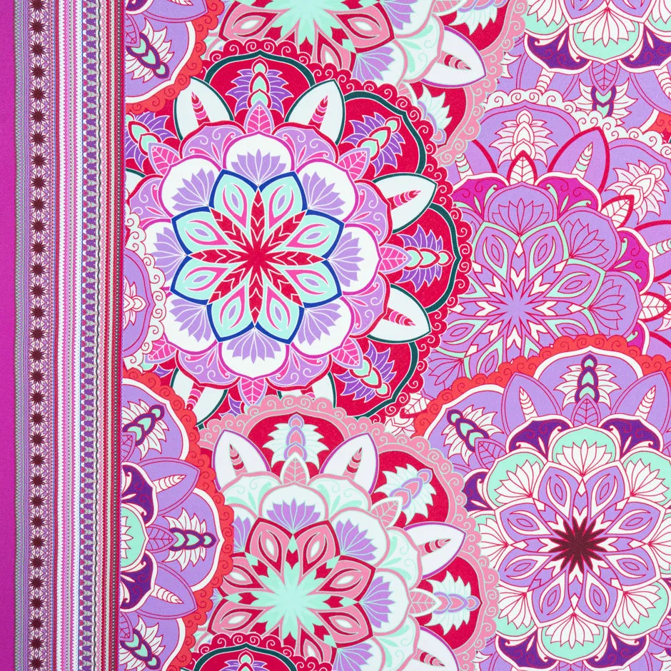 Pink & Lilac Geometric Floral Printed Silk Crêpe (A 1.10m Piece)