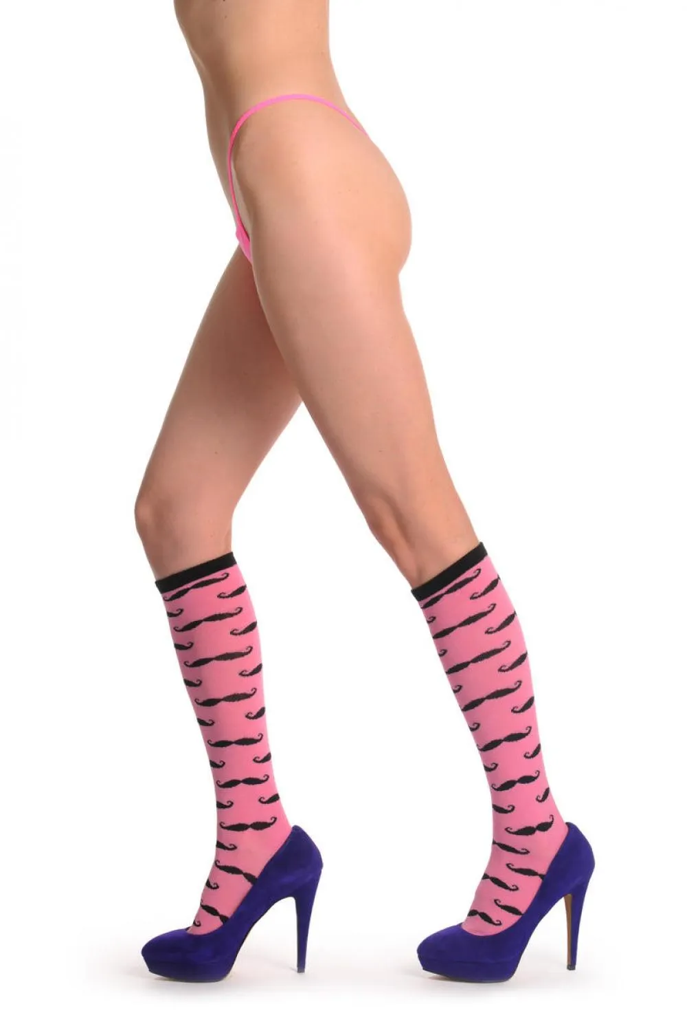 Pink With Black Moustaches