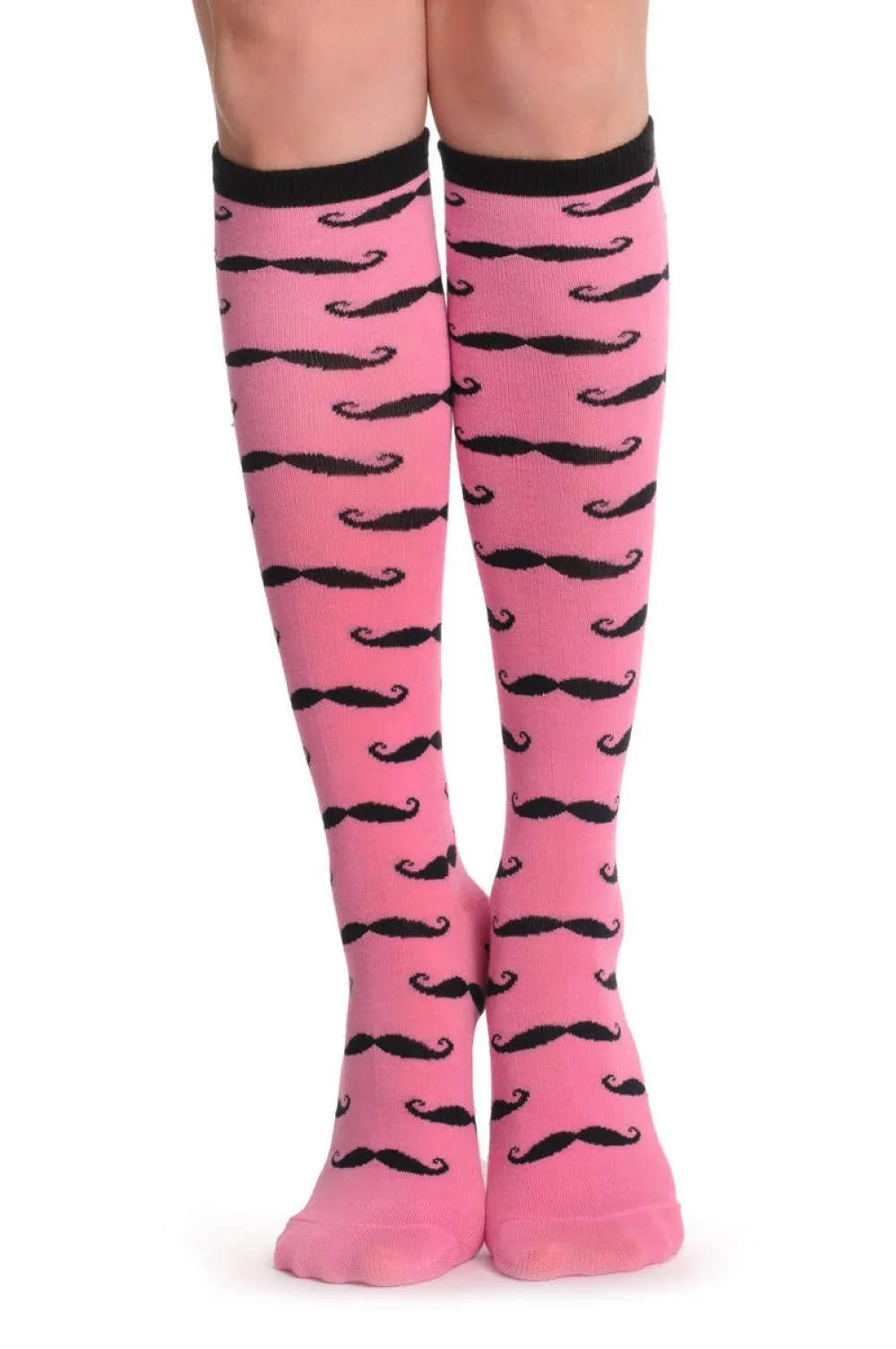 Pink With Black Moustaches