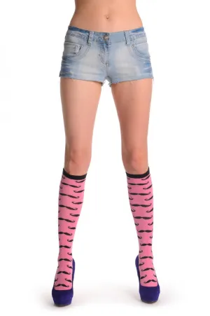 Pink With Black Moustaches