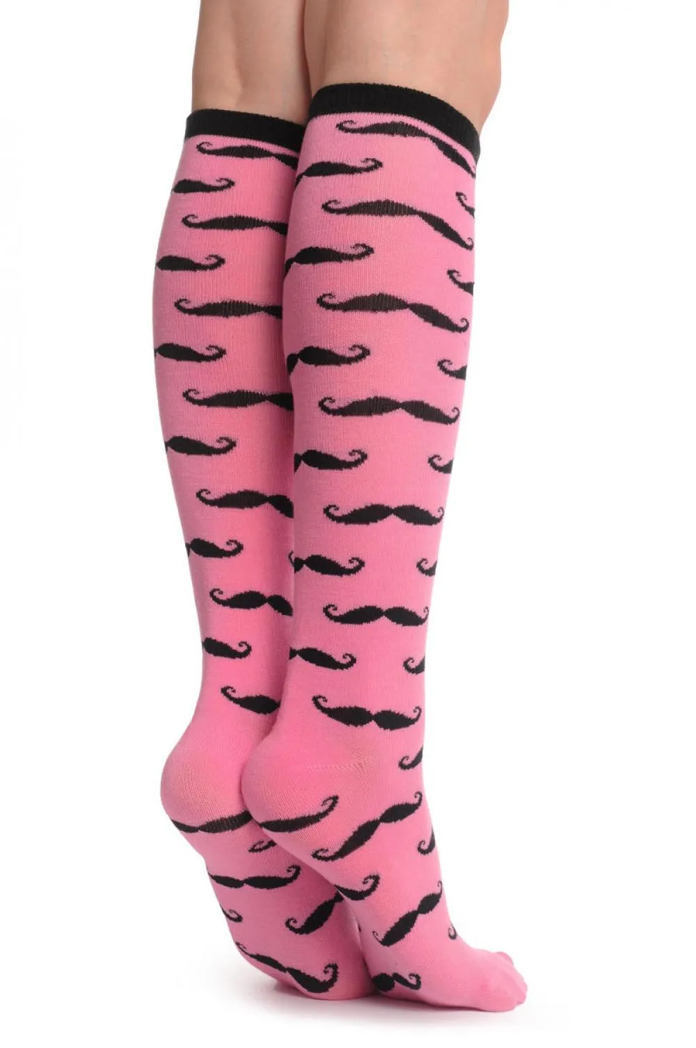 Pink With Black Moustaches