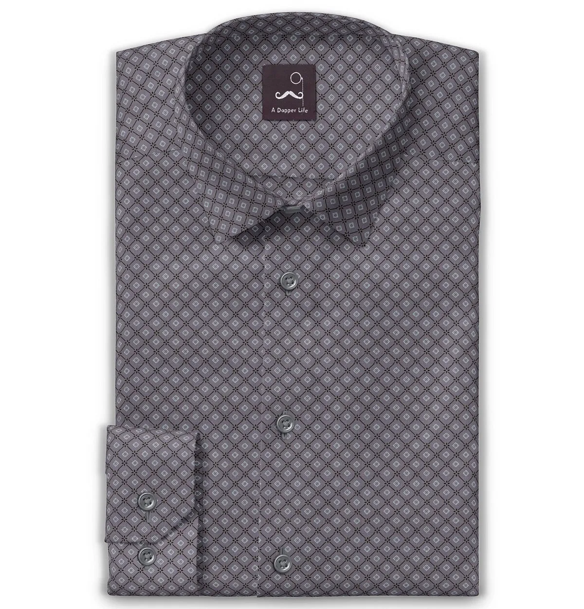 Pure Cotton - Long Sleeve - Warm Gray Mosaic