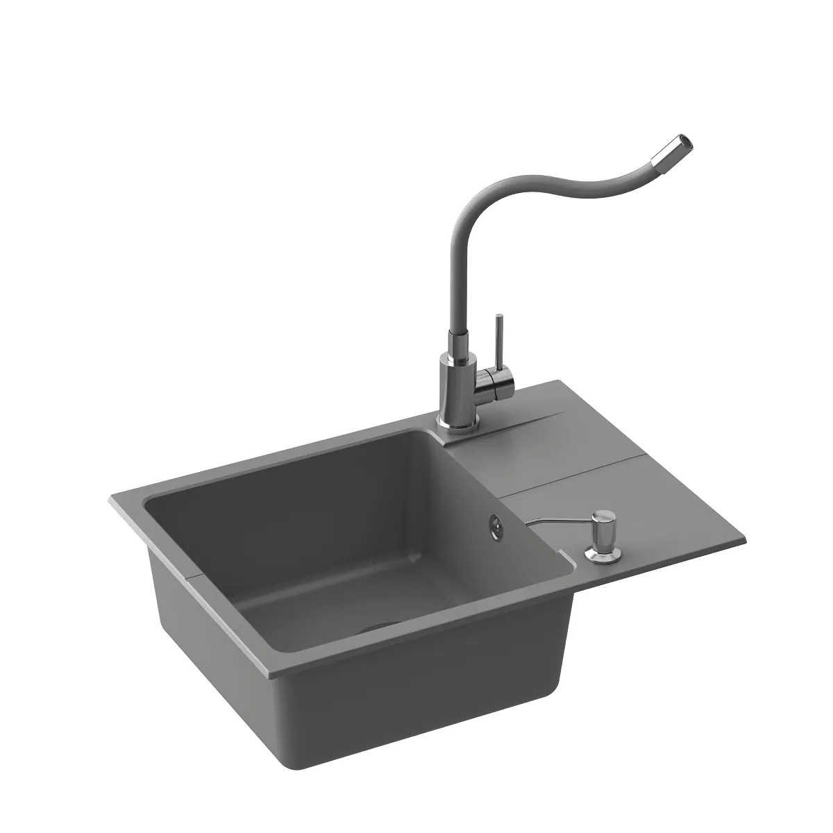 Quadron Maggie Stretch kitchen tap, Matte Black