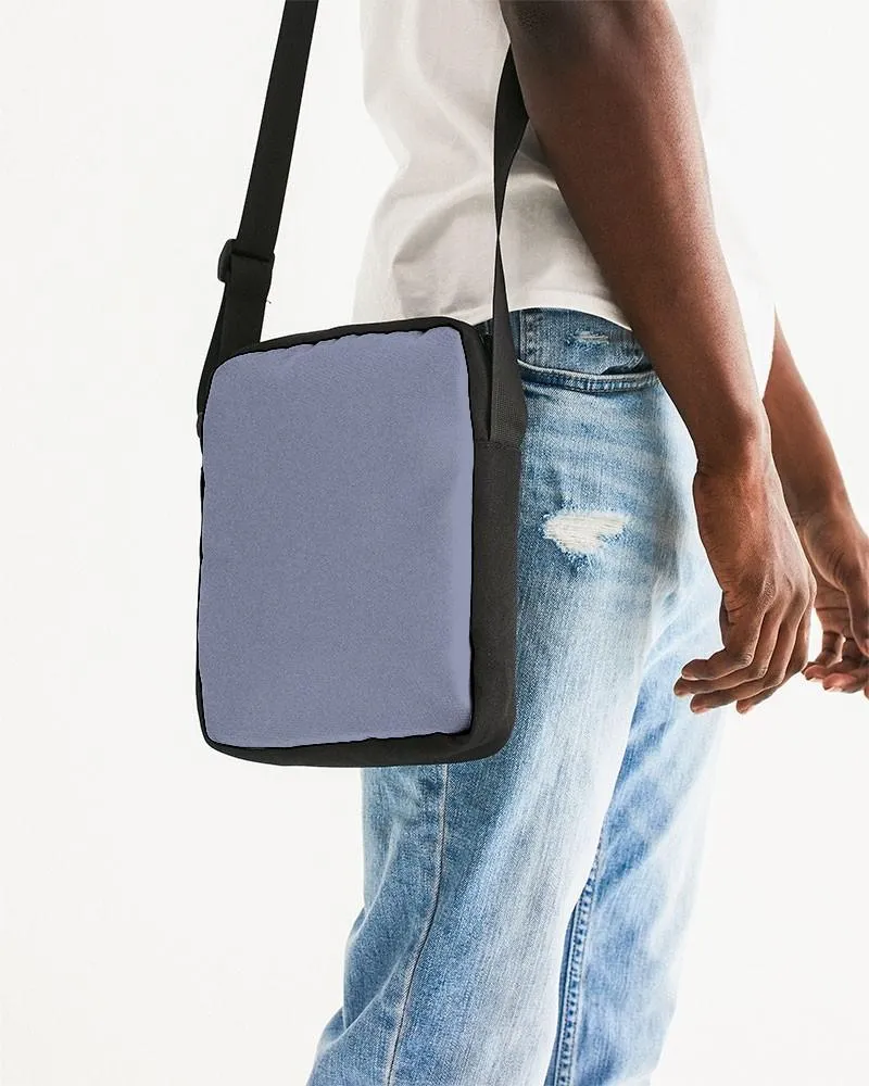 Shaded Pale Pastel Blue Gray Messenger Pouch | C30M22Y0K30