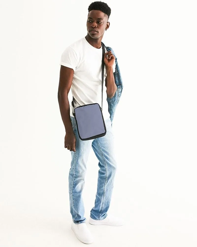 Shaded Pale Pastel Blue Gray Messenger Pouch | C30M22Y0K30