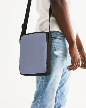 Shaded Pale Pastel Blue Gray Messenger Pouch | C30M22Y0K30