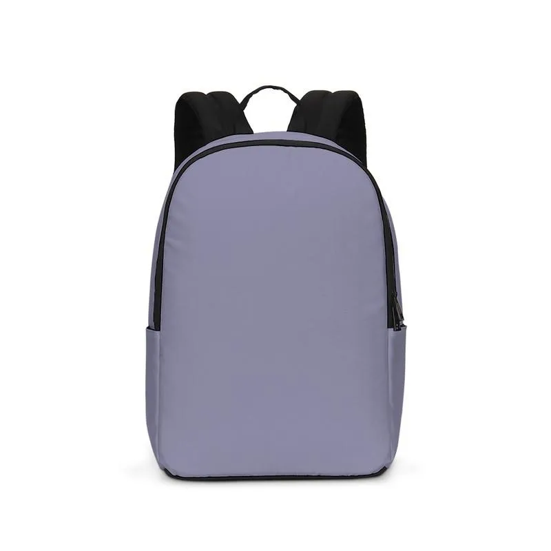 Shaded Pale Pastel Blue Gray Waterproof Backpack | C30M30Y0K30