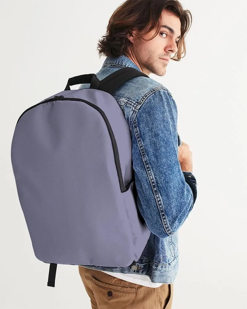Shaded Pale Pastel Blue Gray Waterproof Backpack | C30M30Y0K30