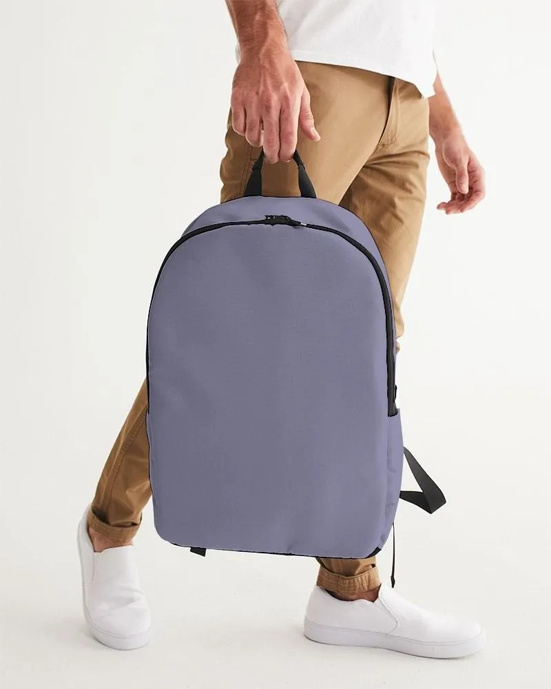 Shaded Pale Pastel Blue Gray Waterproof Backpack | C30M30Y0K30