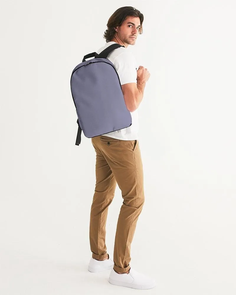 Shaded Pale Pastel Blue Gray Waterproof Backpack | C30M30Y0K30
