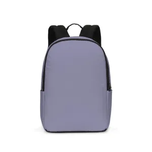 Shaded Pale Pastel Blue Gray Waterproof Backpack | C30M30Y0K30