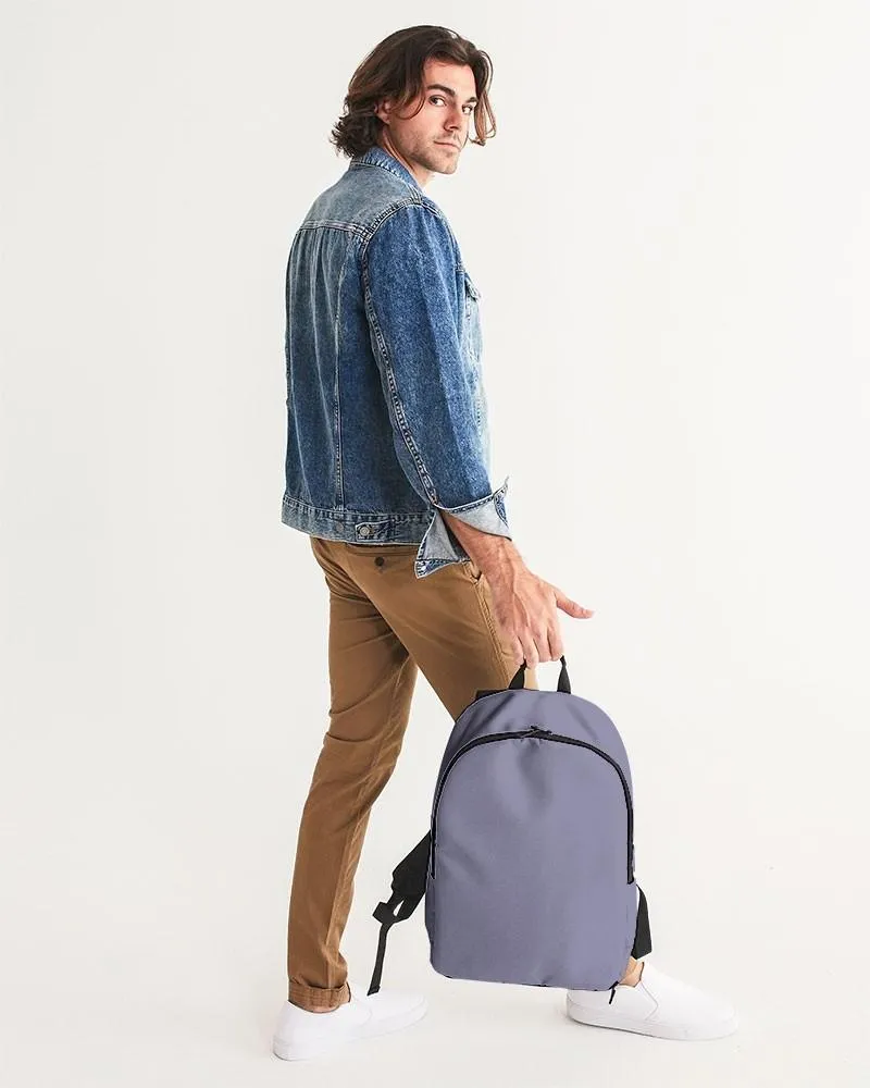 Shaded Pale Pastel Blue Gray Waterproof Backpack | C30M30Y0K30