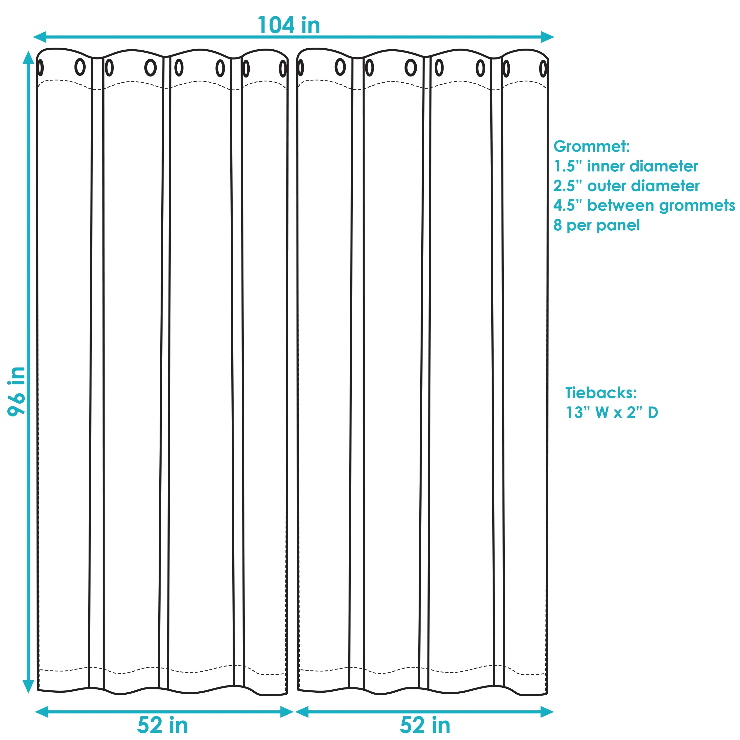 Sunnydaze Contemporary Styles Outdoor Curtain Panels