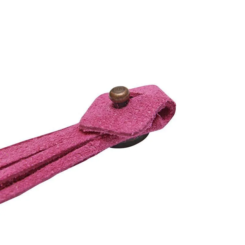 Tassels - bright pink suede