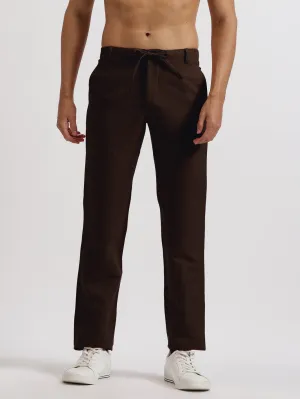 Theo - Linen Travel Pants - Cocoa Brown