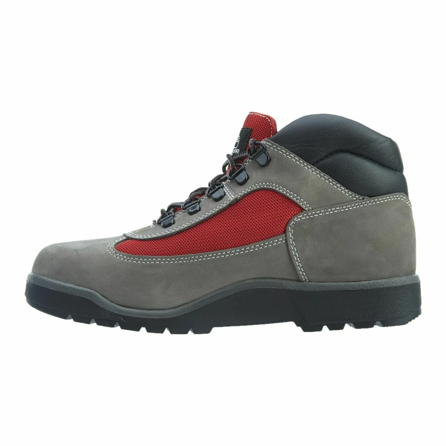Timberland TB0A1TU9 Youth Boys Gray/Red Leather Waterproof Field Boots HS1916