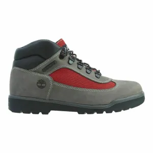 Timberland TB0A1TU9 Youth Boys Gray/Red Leather Waterproof Field Boots HS1916
